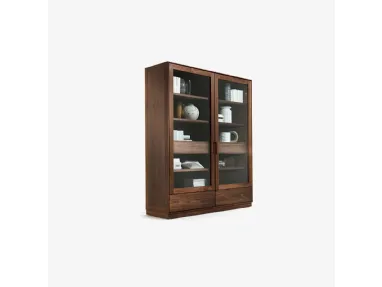 Wooden bookcase with glass doors by Riva1920, Colonia 2013.