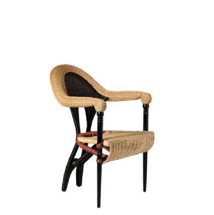 Chair Liba in solid wood and rattan by Driade.