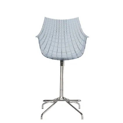 Meridiana stool in polycarbonate and steel by Driade.