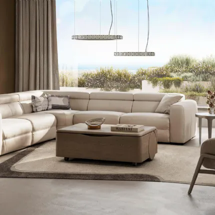 Natuzzi's Balance corner relaxation sofa
