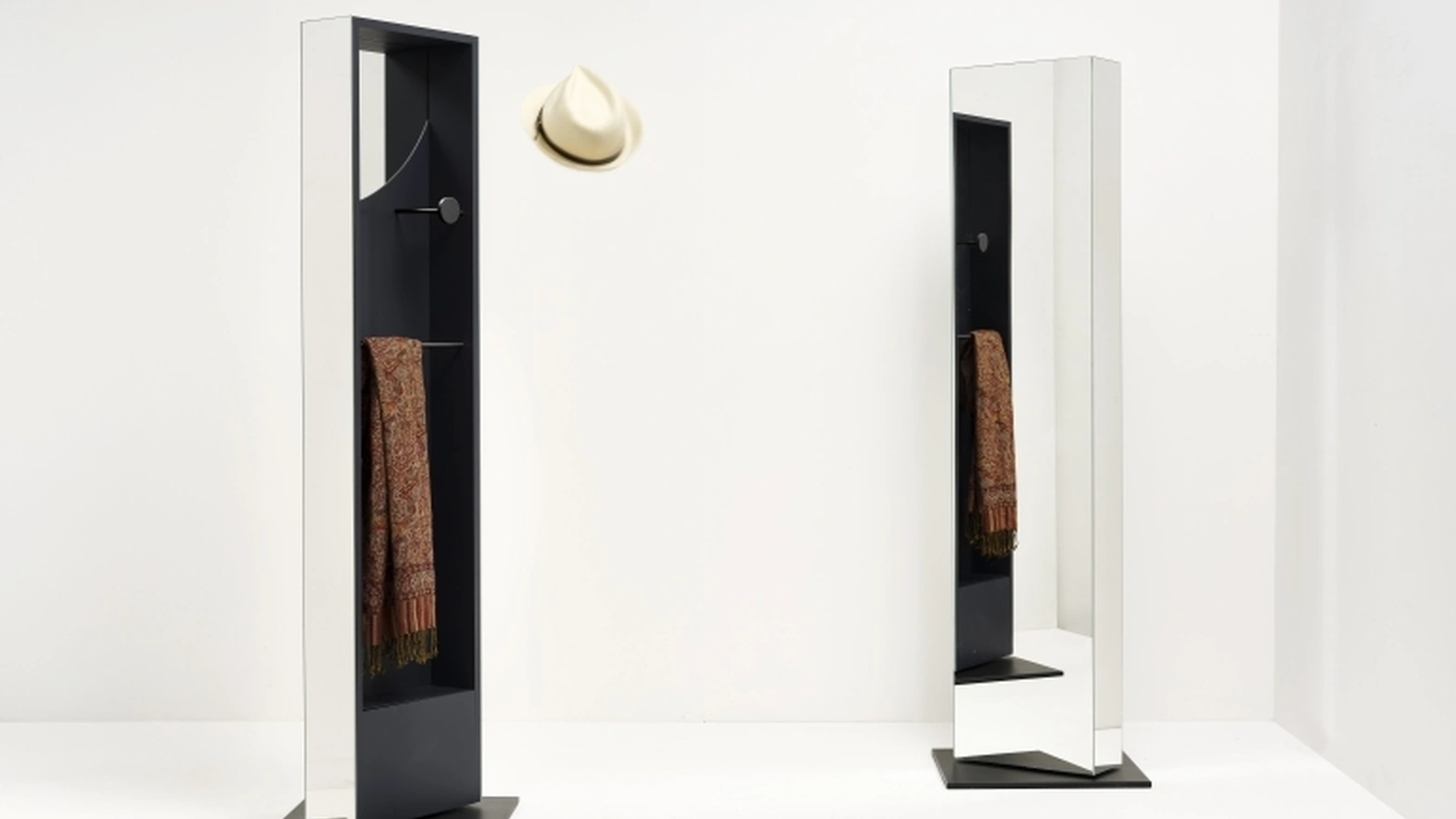Black Mirror Coat Rack by Minotti Italia