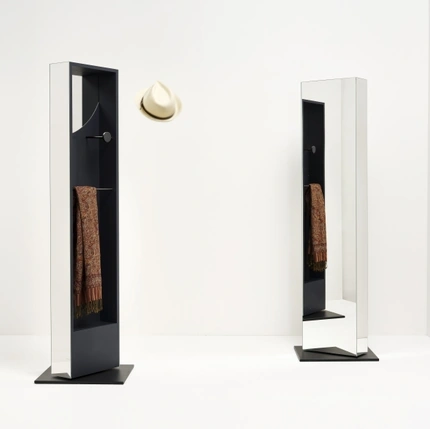 Black Mirror Coat Rack by Minotti Italia