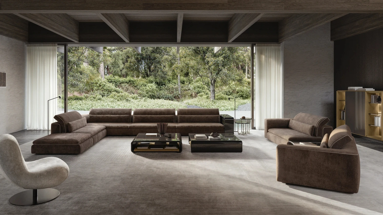 Glossy lacquered Eter side table by Molteni & C