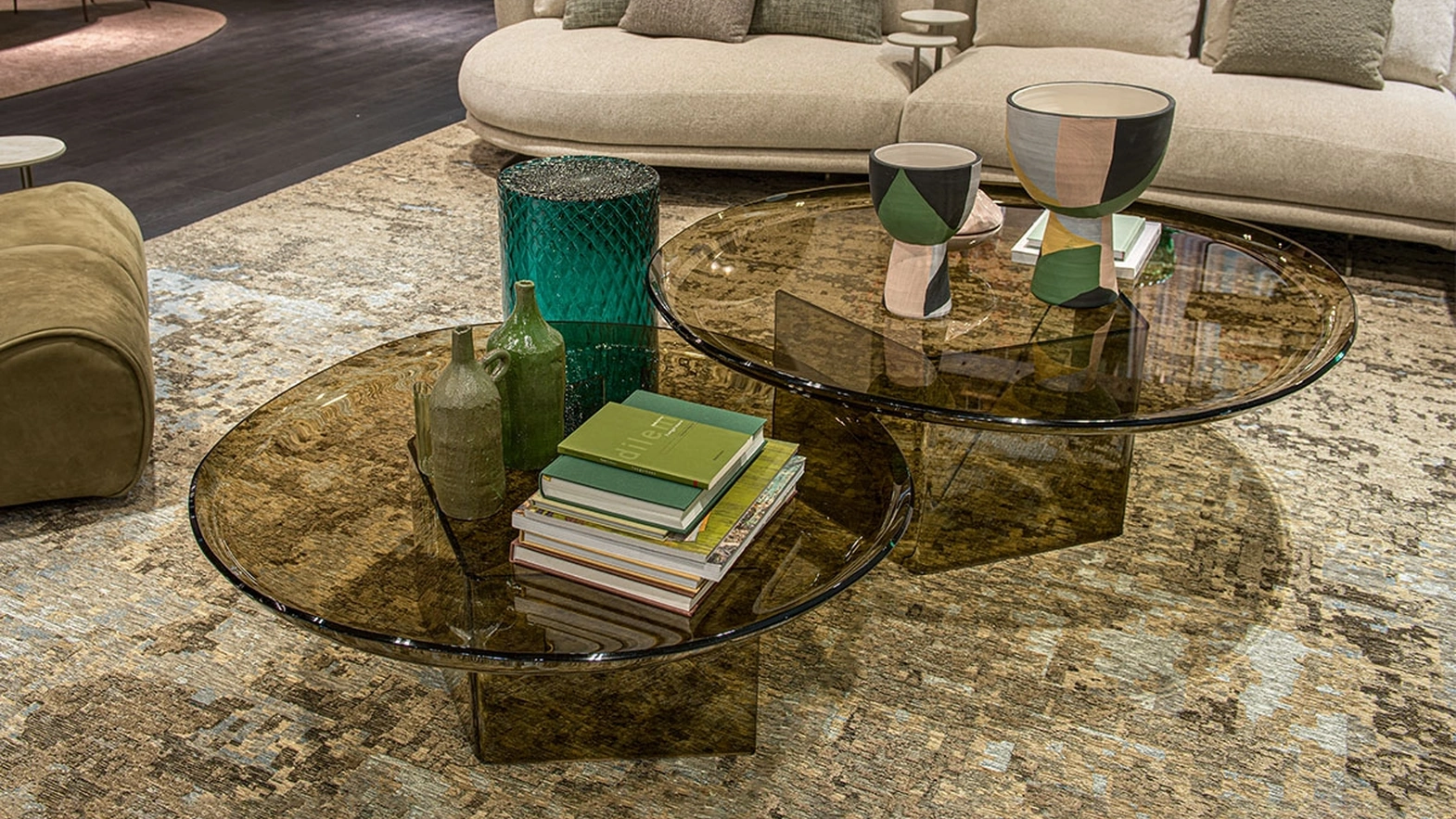 Standard coffee table made of glass by Cattelan Italia