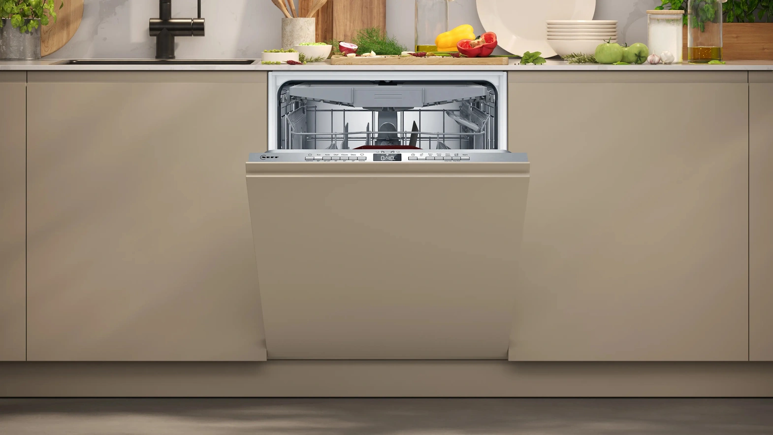 Fully integrated 60 cm N 50 dishwasher by NEFF