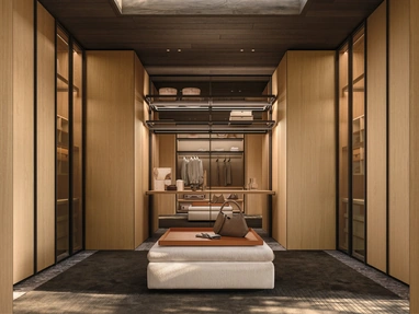 Gliss Master Walk-in Closet in Rovere by Molteni & C