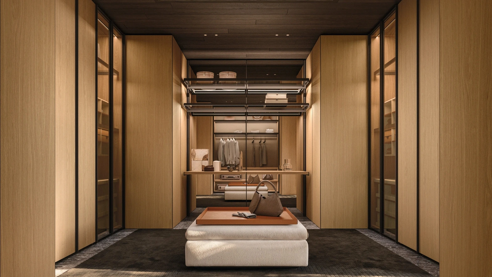 Gliss Master Walk-in Closet in Rovere by Molteni & C