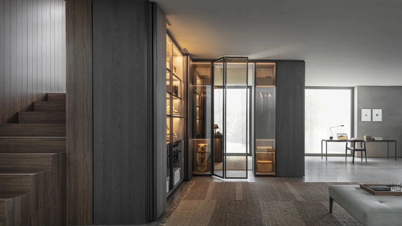 Gliss Master corner wardrobe - Sistema 7 corner by Molteni & C
