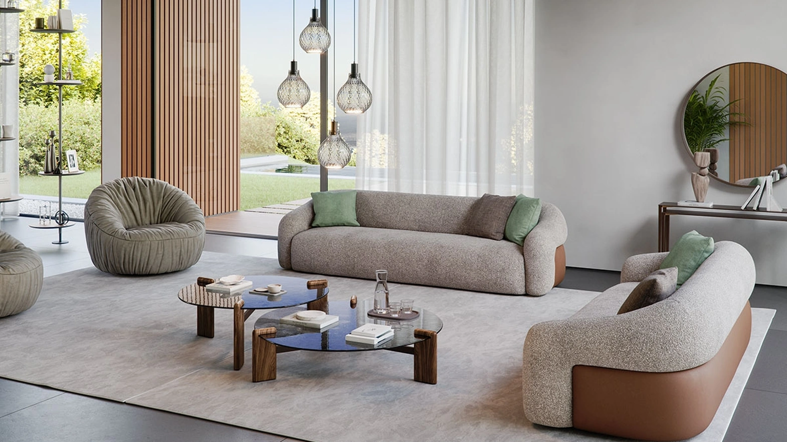Baldwin linear sofa by Cattelan Italia