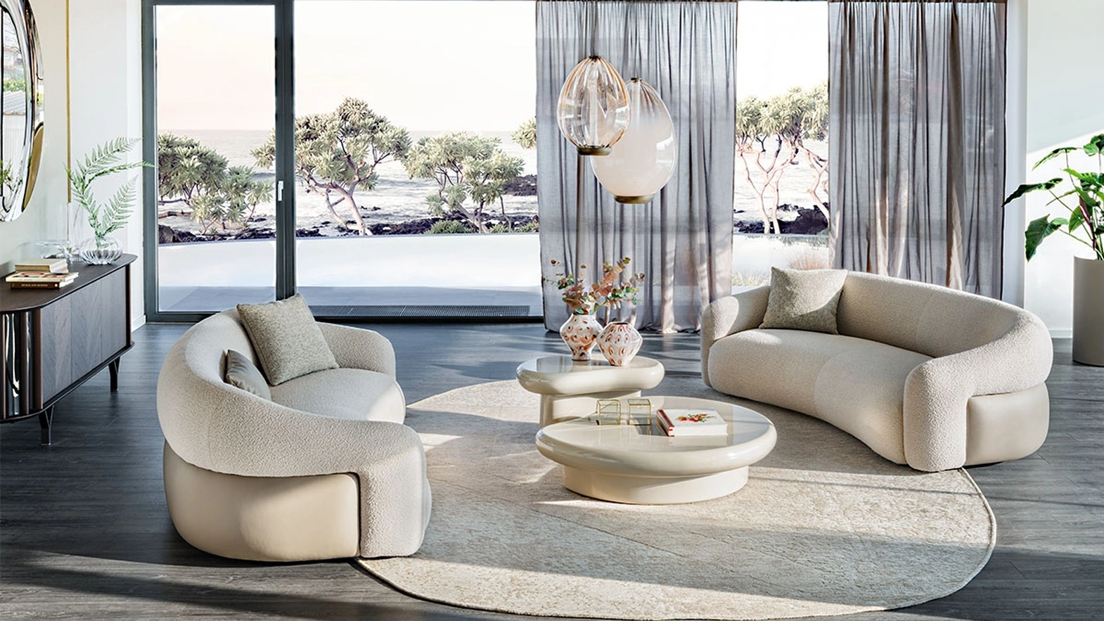 Baldwin linear sofa by Cattelan Italia