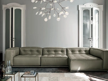 Glamour sofa with chaise lounge by Doimo Salotti
