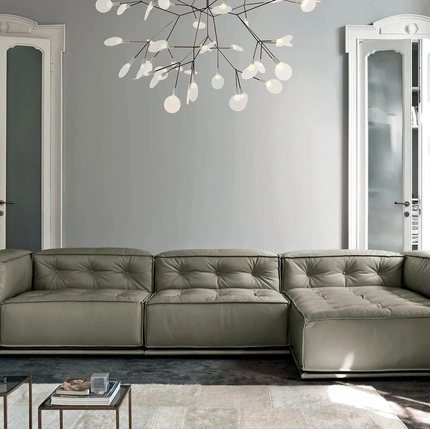 Glamour sofa with chaise lounge by Doimo Salotti