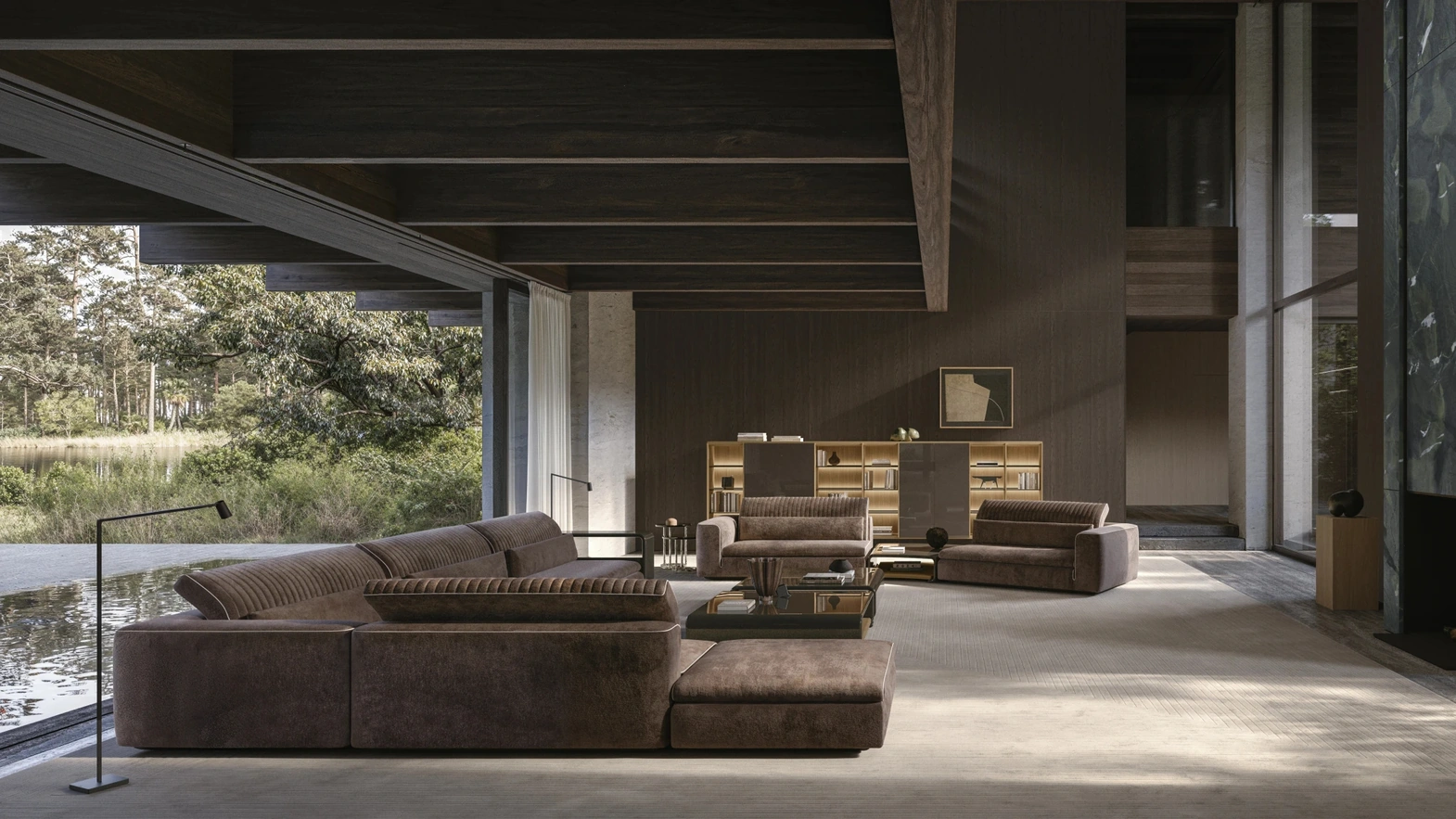 Julian upholstered fabric sofa by Molteni & C