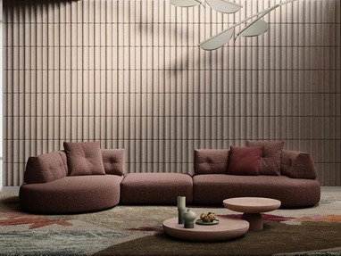 Lotus sofa with chaise longue by Doimo Salotti