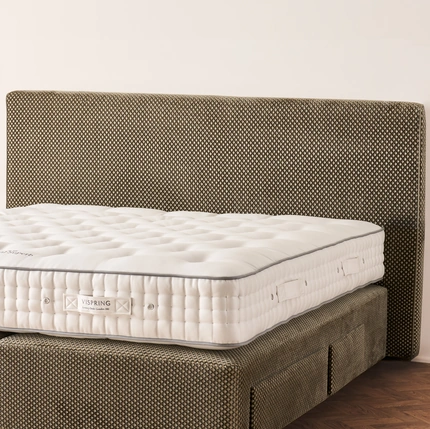 Burlington fabric bed by Vispring