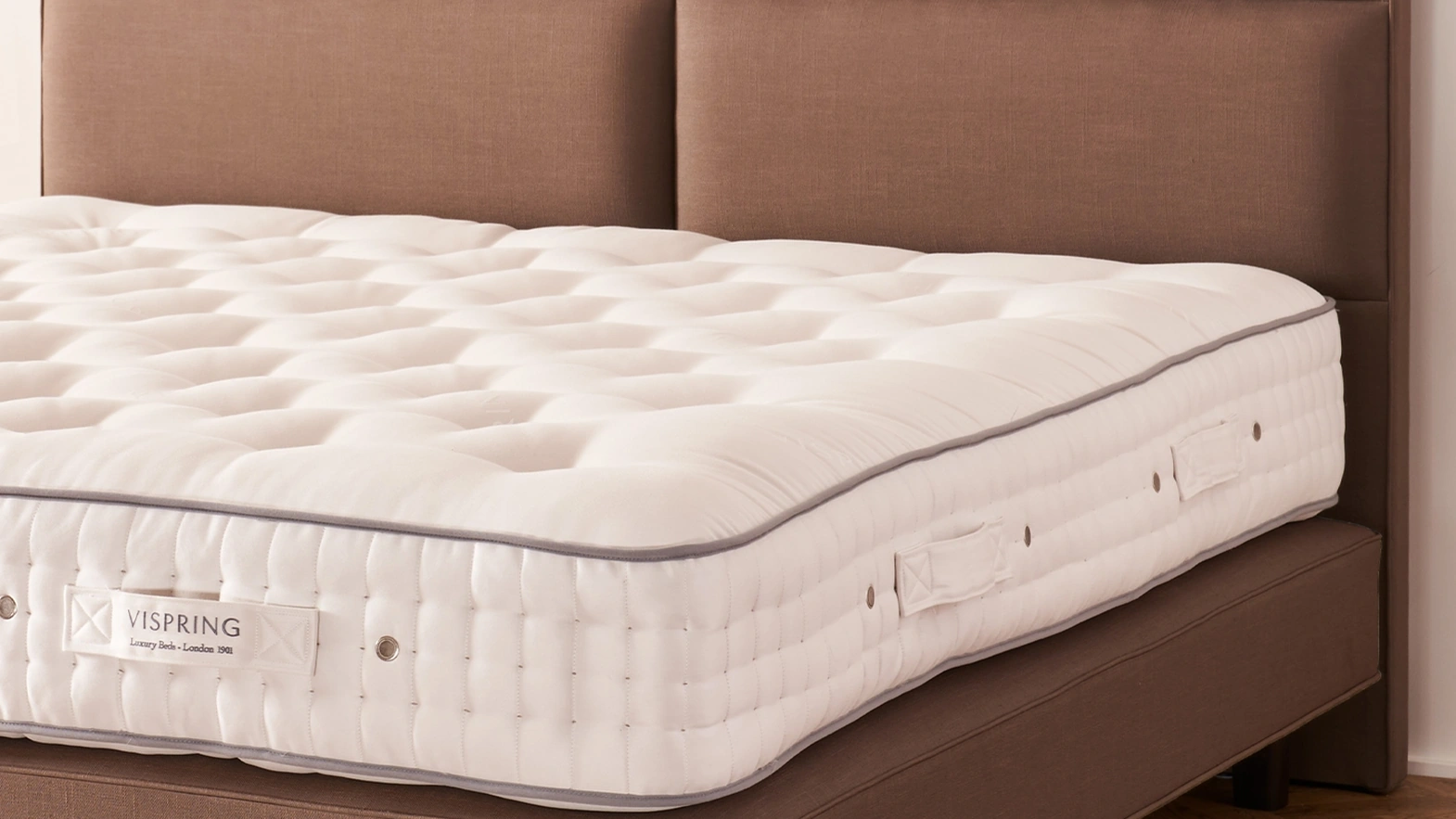 Victoria upholstered bed by Vispring
