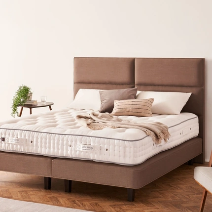 Victoria upholstered bed by Vispring