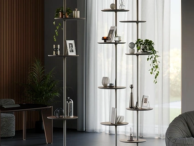Freestanding Address bookcase in steel and wood by Cattelan Italia