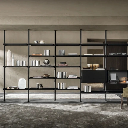 Hector wooden partition bookcase by Molteni & C