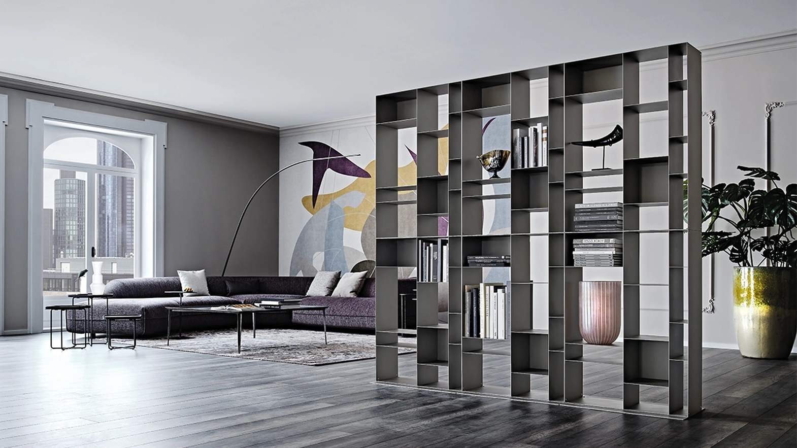 Latitude partition bookcase by Cattelan Italia
