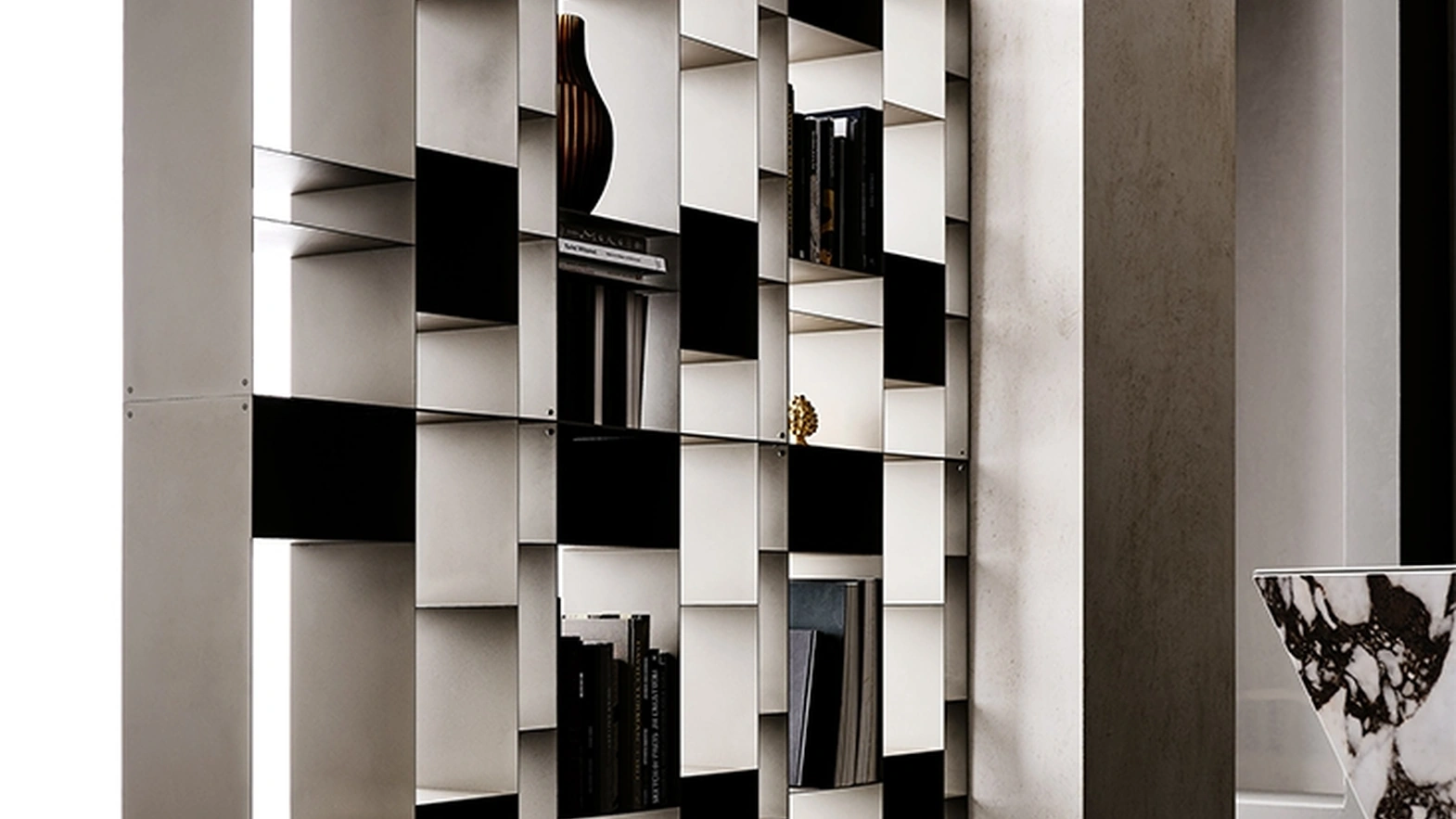 Latitude room divider bookcase by Cattelan Italia