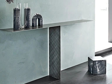 Design console in steel Tee by Cattelan Italia