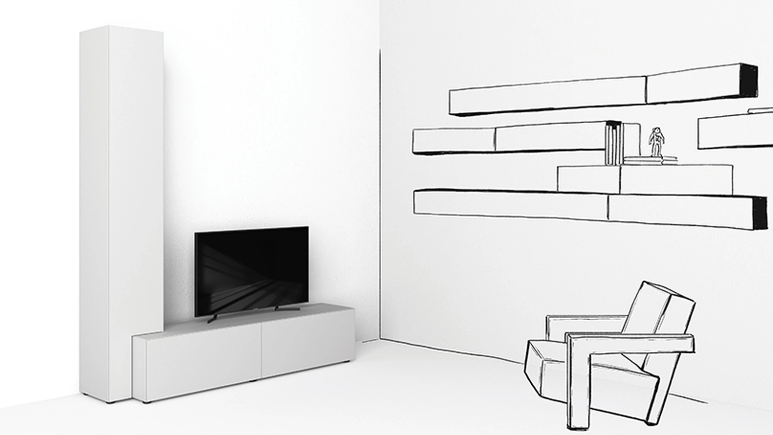 TV Stand Regolo by Minotti Italia