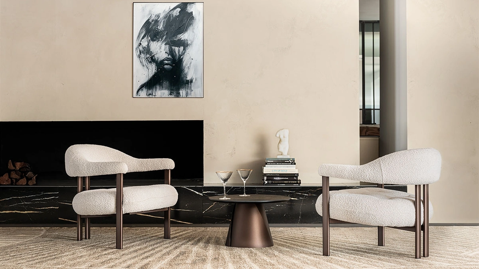 Greta Lounge fabric armchair by Cattelan Italia