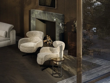 Leonard upholstered armchair by Molteni & C