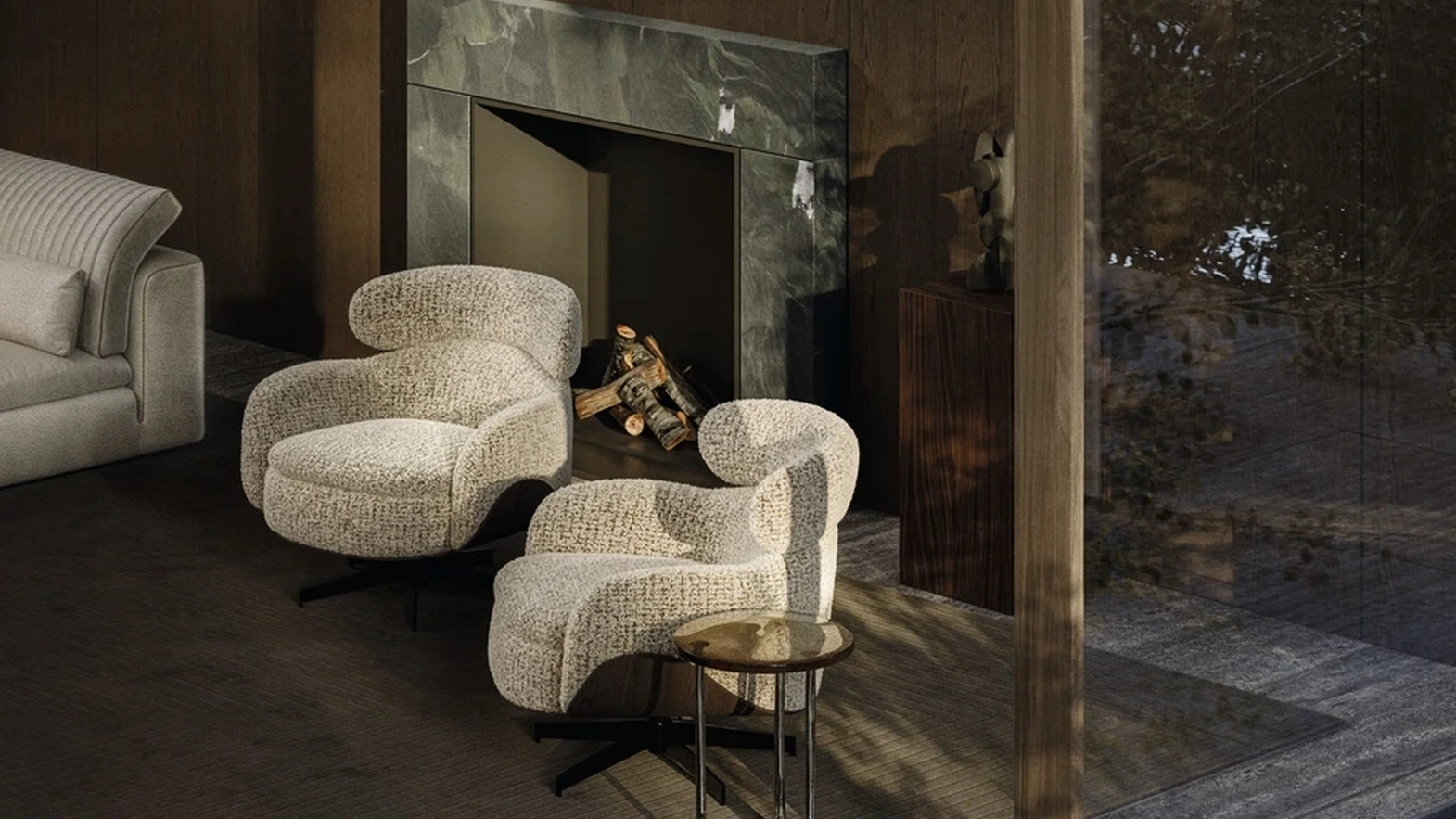 Leonard upholstered armchair by Molteni & C