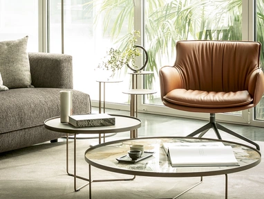 Rhonda Lounge leather armchair by Cattelan Italia
