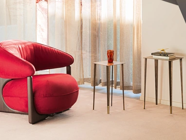 Ruby Lounge leather armchair by Cattelan Italia