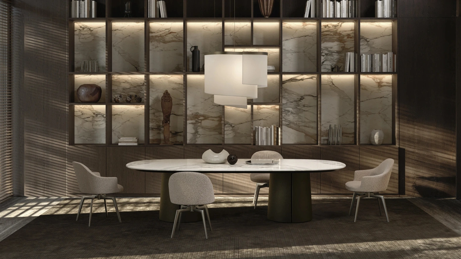 Atelia upholstered chair by Molteni & C