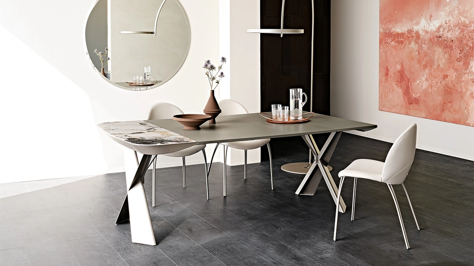Terminal Keramik Drive Extendable Console Table by Cattelan Italia