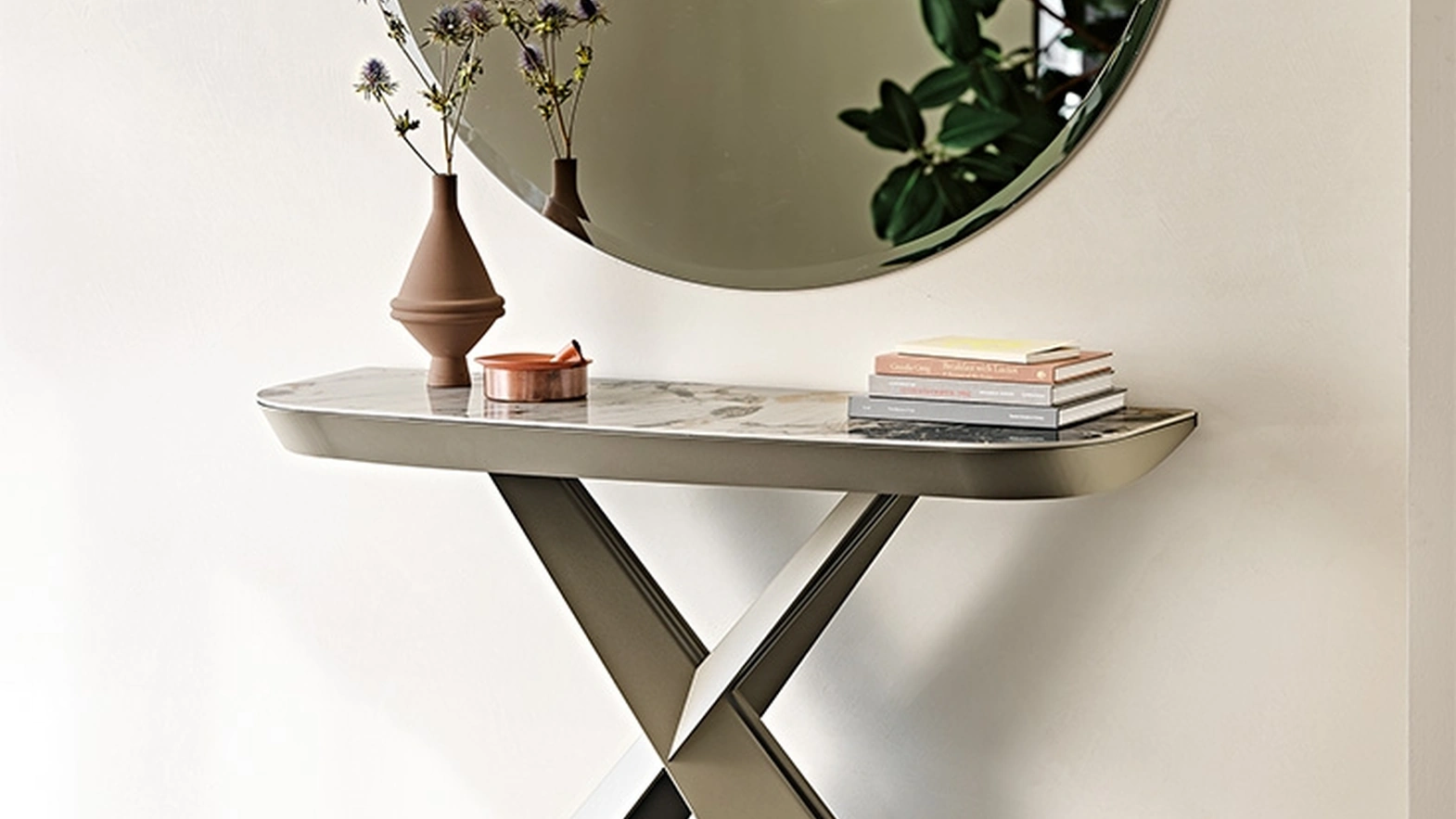 Terminal Keramik Drive Extendable Console Table by Cattelan Italia