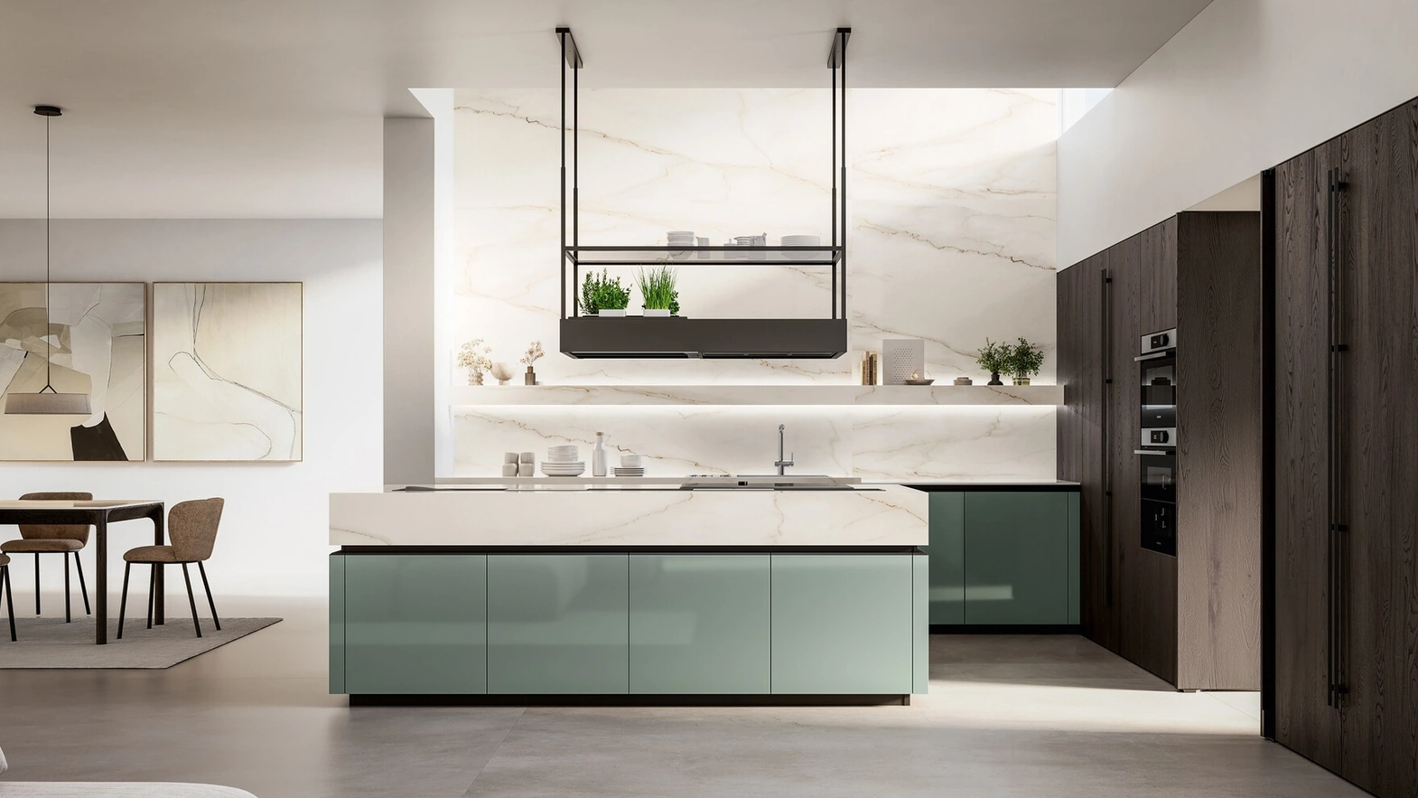 Modern Kitchen with Time 02 Island by Arredo3