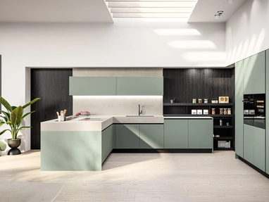 Modern Kitchen with Cloe 01 Island by Arredo3