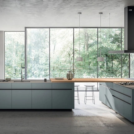 Modern Kitchen with Double Island Glass 02 by Arredo3
