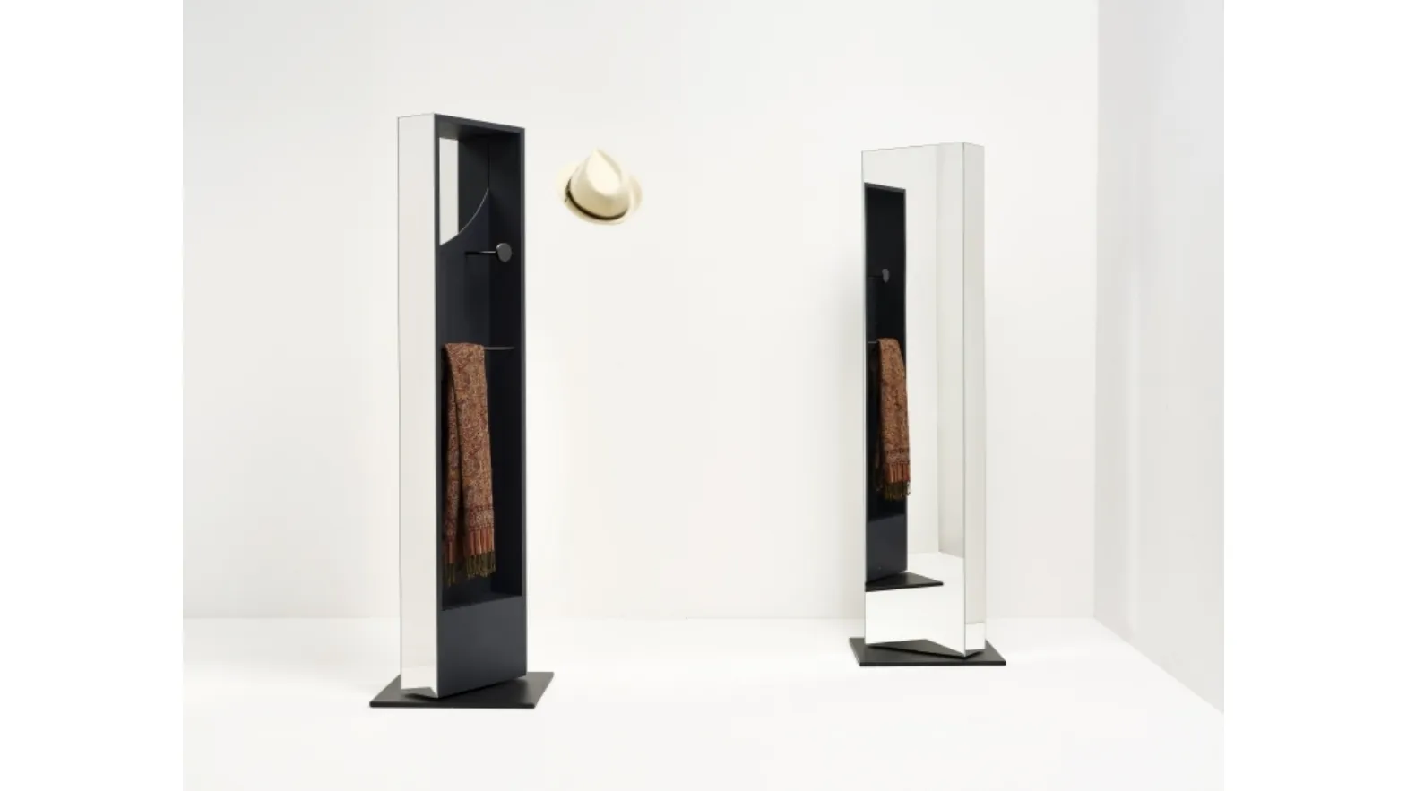 Black Mirror Coat Rack by Minotti Italia