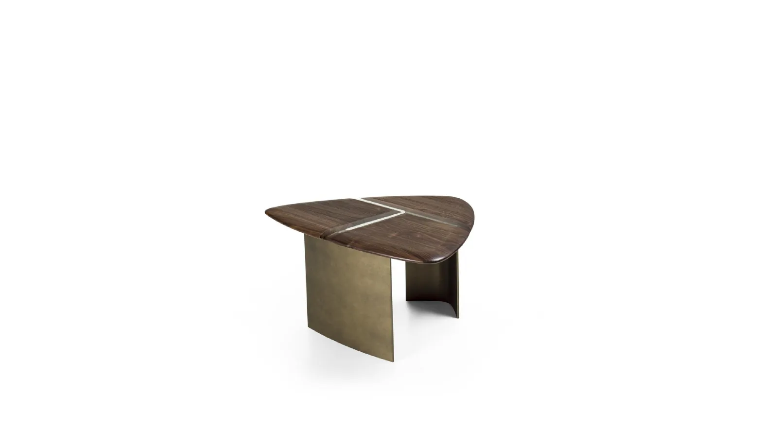 Delta coffee table in solid wood and resin by Riva1920.