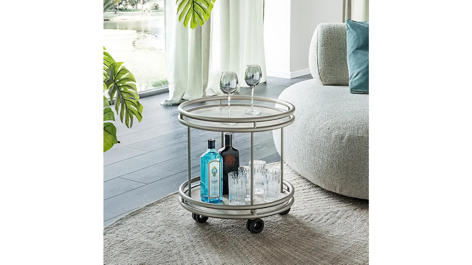 Felix rolling side table by Cattelan Italia