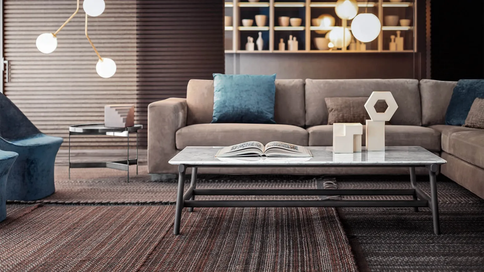 Fushimi marble coffee table by Pianca.