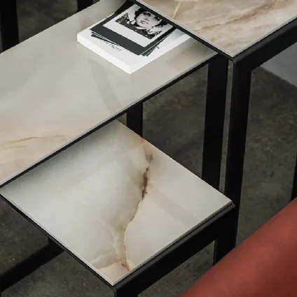Steel coffee table with ceramic top KitanodiCattelanItalia