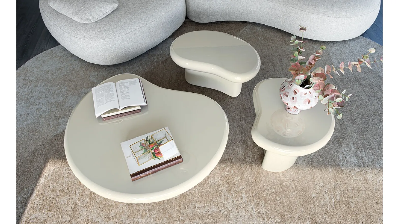 Matera ceramic side tables by Cattelan Italia