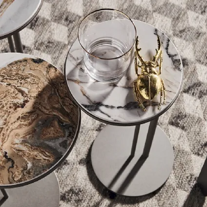 Coffee table in metal with ceramic top StingdiCattelanItalia