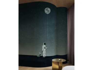 Walking with the Moon wallpaper by Wall&Decò