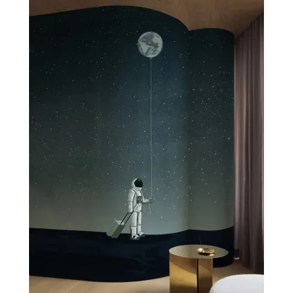 Walking with the Moon wallpaper by Wall&Decò