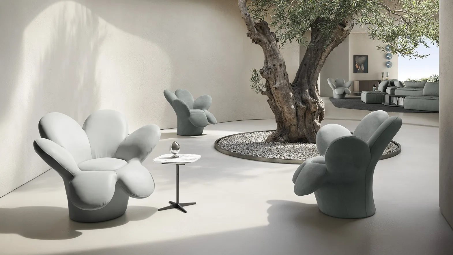 Natuzzi's Fiore design armchair