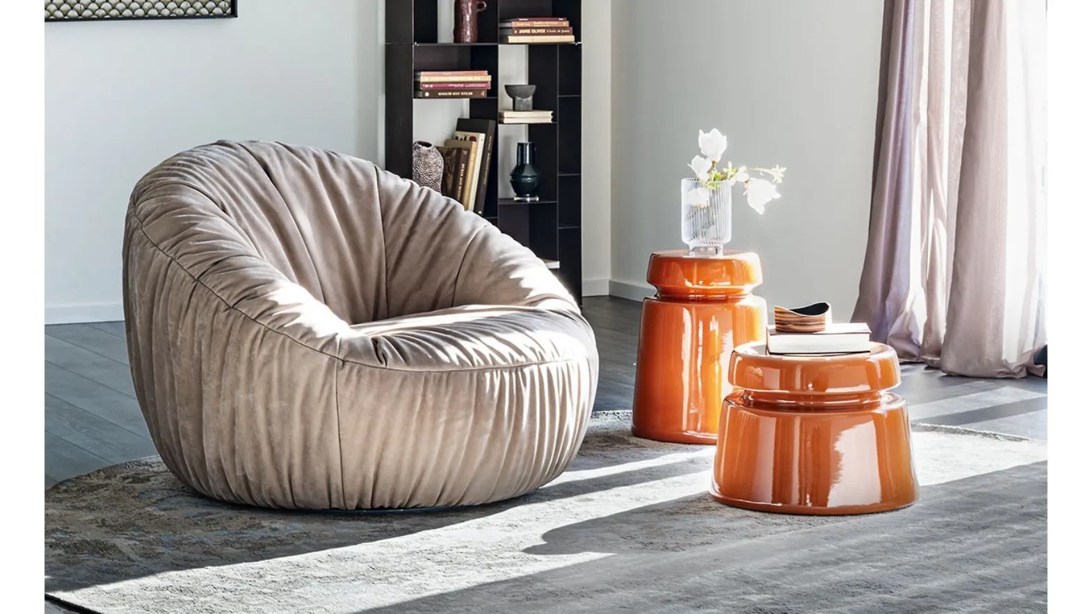 Peggy Turn Upholstered Armchair by Cattelan Italia