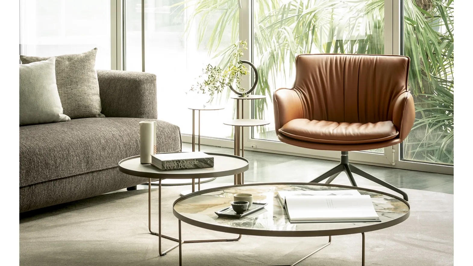 Rhonda Lounge leather armchair by Cattelan Italia